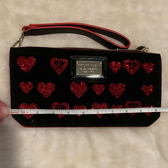 Philipp Plein rhinestone embellished hearts Clutch - Picture 6 of 8